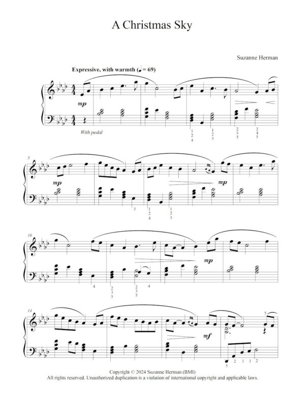 A Christmas Sky PDF Sheet Music